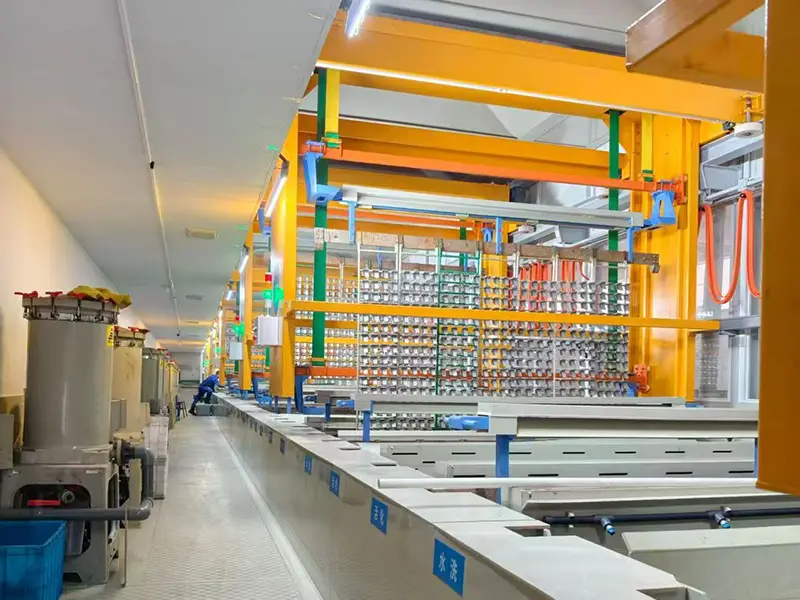 Flujo del proceso de producción de galvanoplastia.